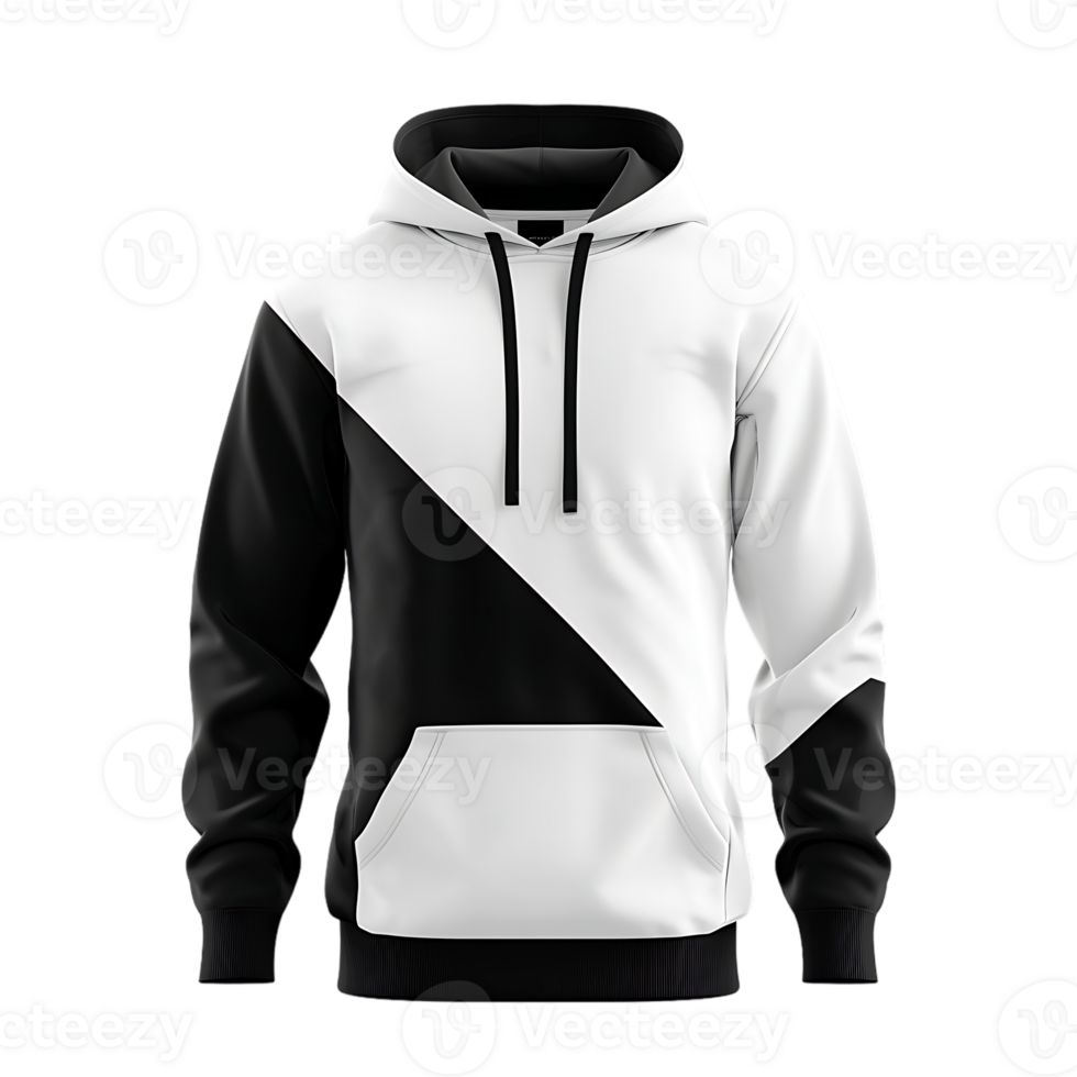 featuring a white and black hoodie ideal for mockup purposes png