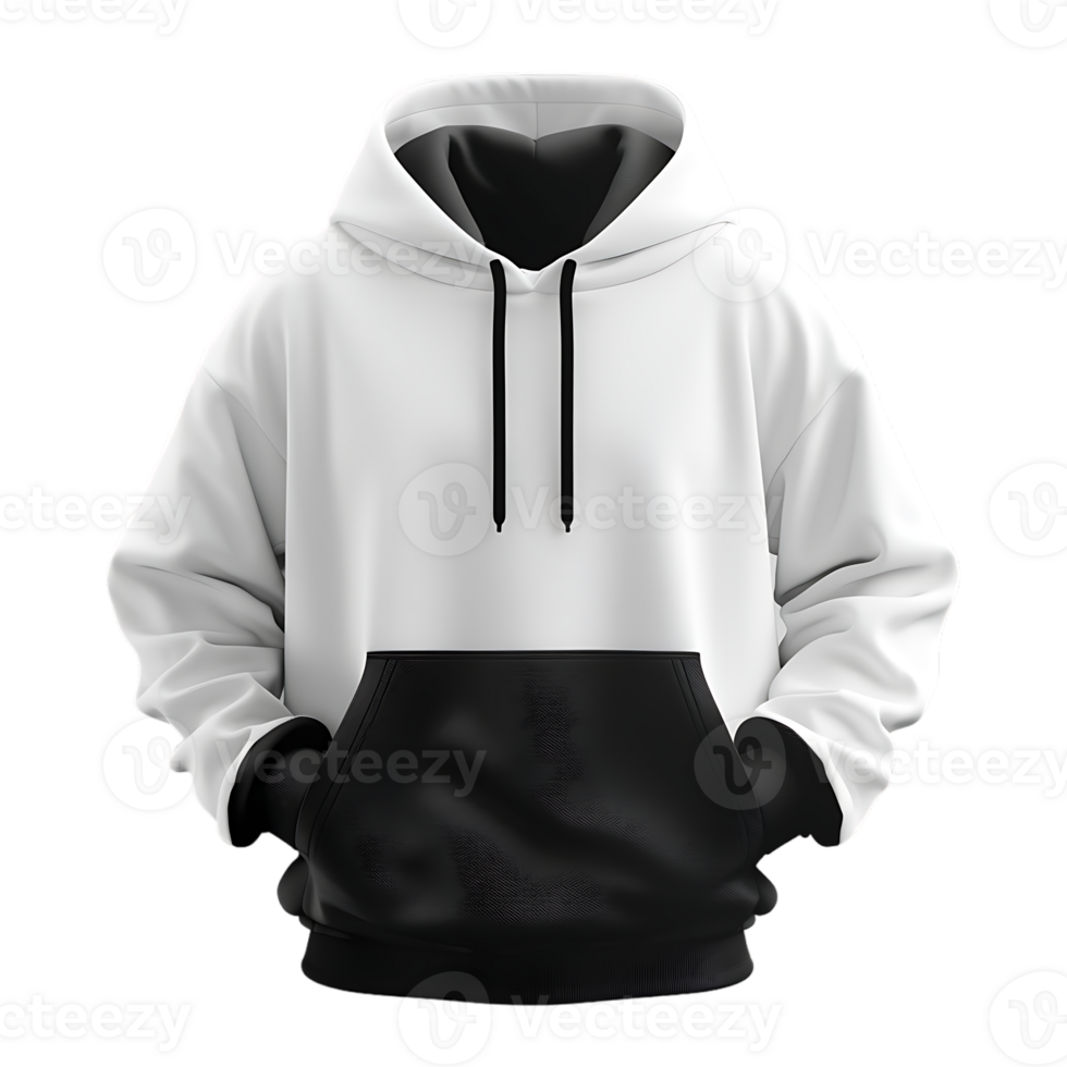 featuring a white and black hoodie ideal for mockup purposes png