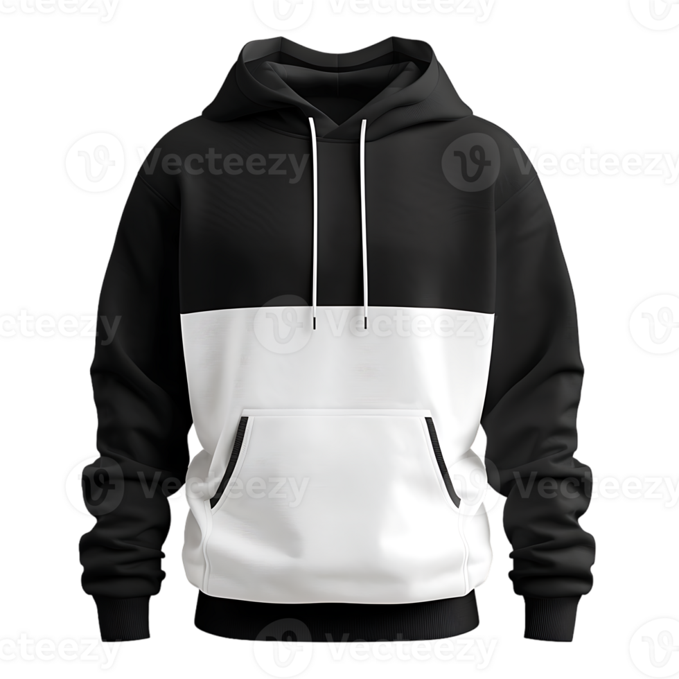 featuring a white and black hoodie ideal for mockup purposes png