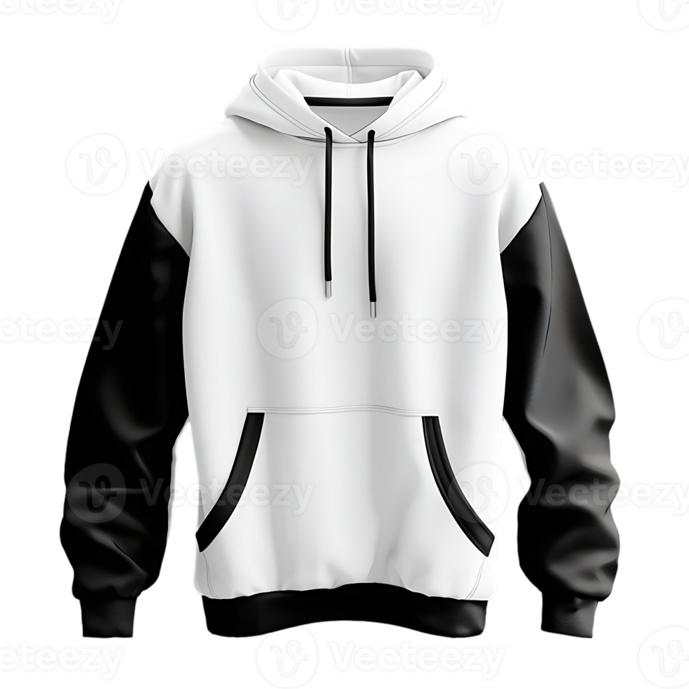 featuring a white and black hoodie ideal for mockup purposes png