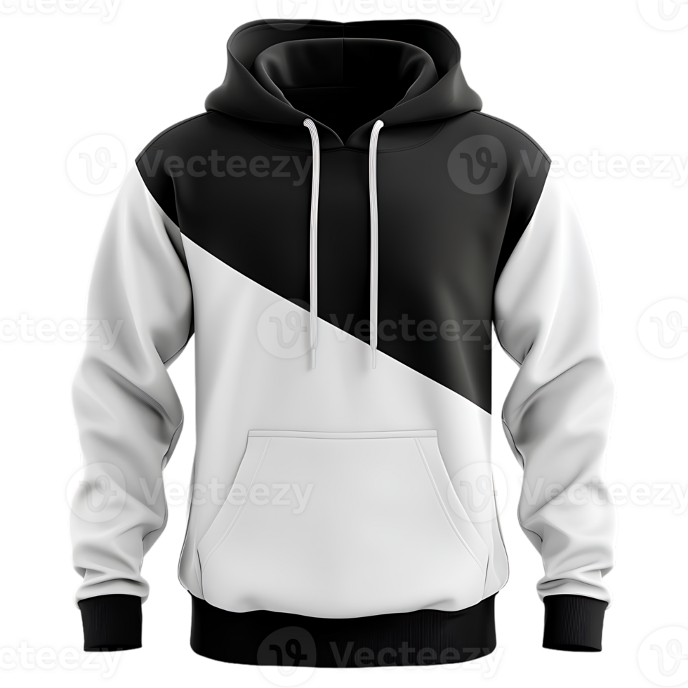 featuring a white and black hoodie ideal for mockup purposes png