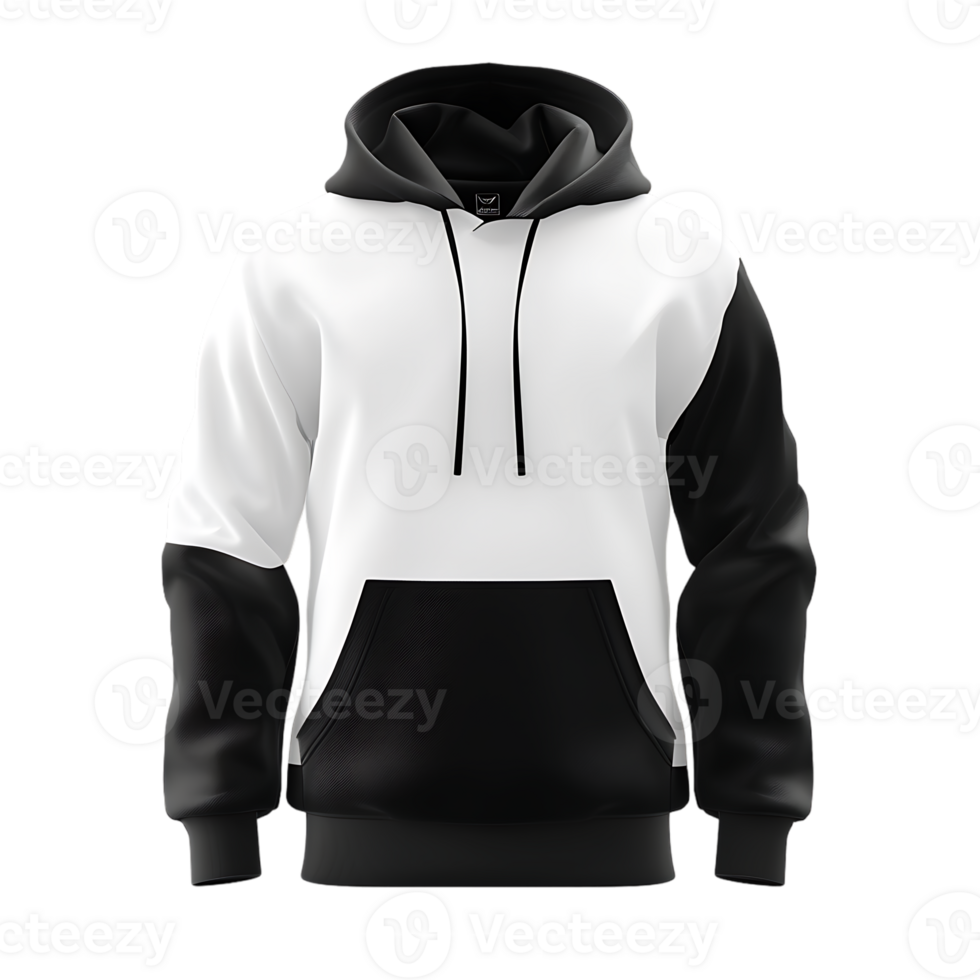 featuring a white and black hoodie ideal for mockup purposes png