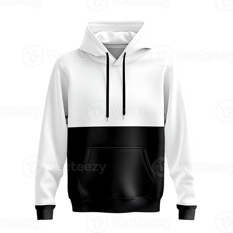 featuring a white and black hoodie ideal for mockup purposes png