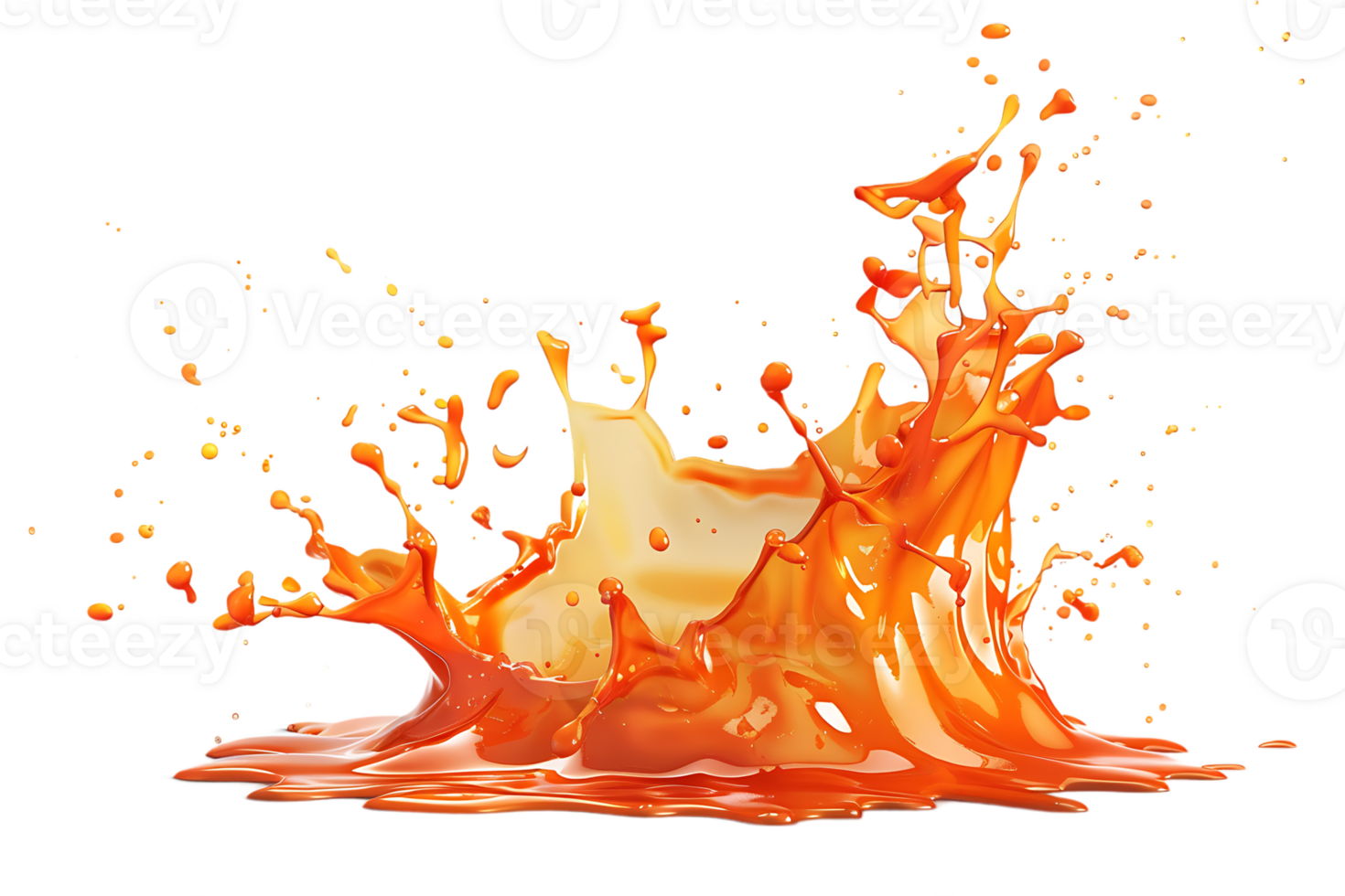 Fire splash spread, isolated against a transparent background png