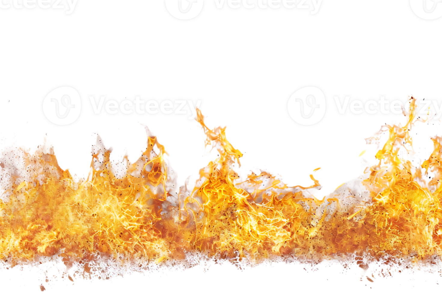 Fire horizon, isolated against a transparent background png