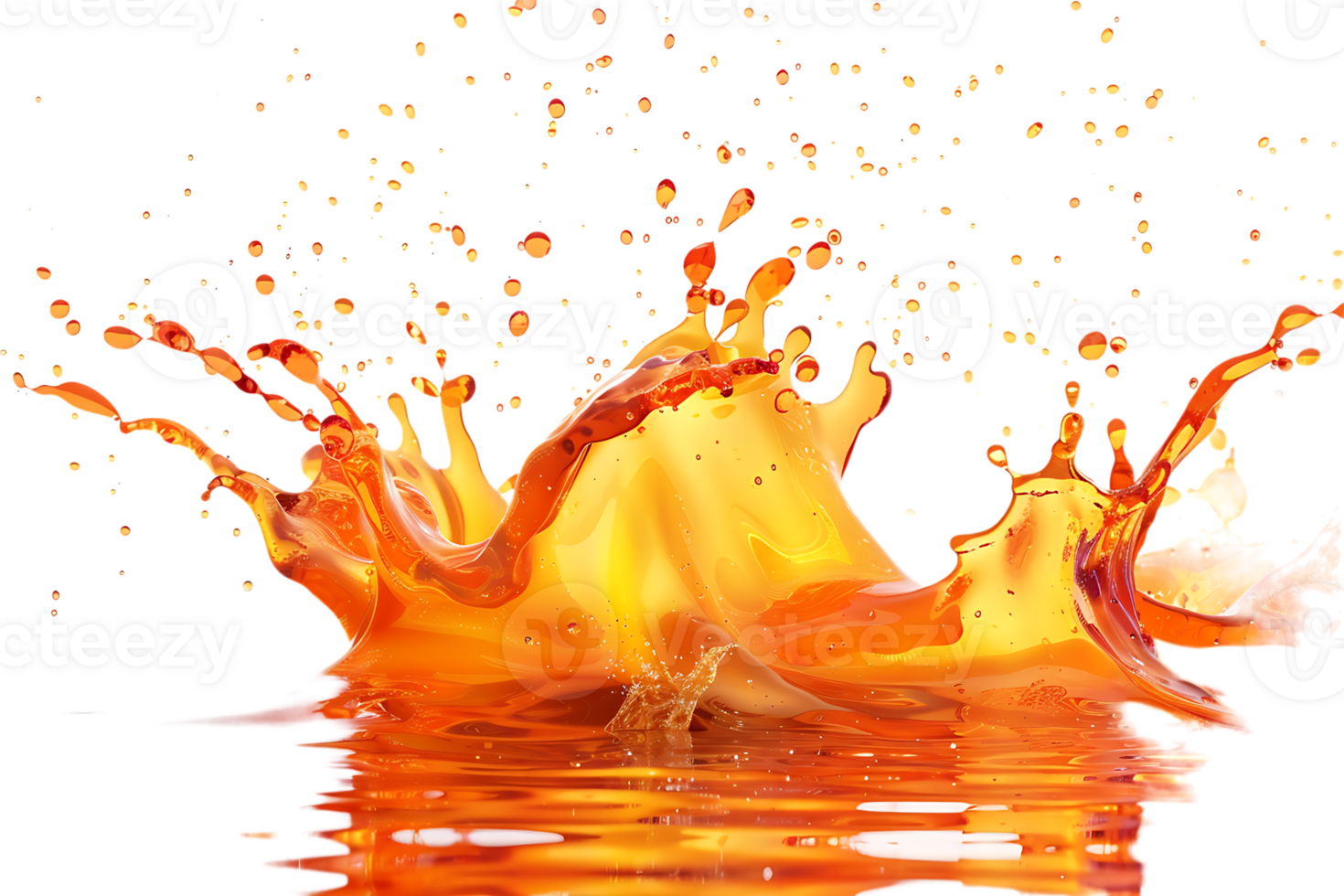 Fire splash spread, isolated against a transparent background png