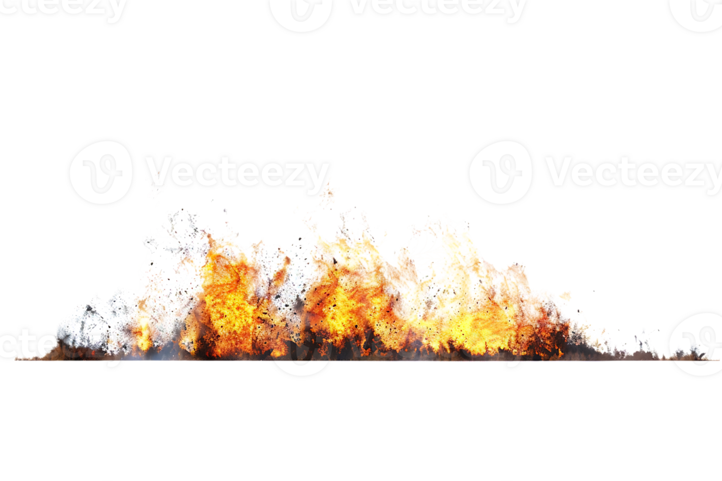 Fire horizon, isolated against a transparent background png