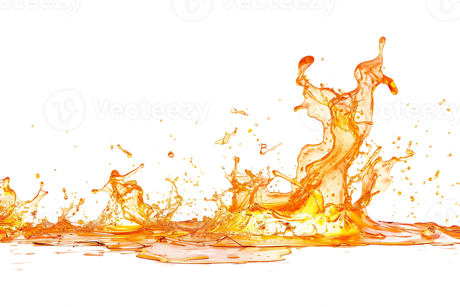Fire splash spread, isolated against a transparent background png