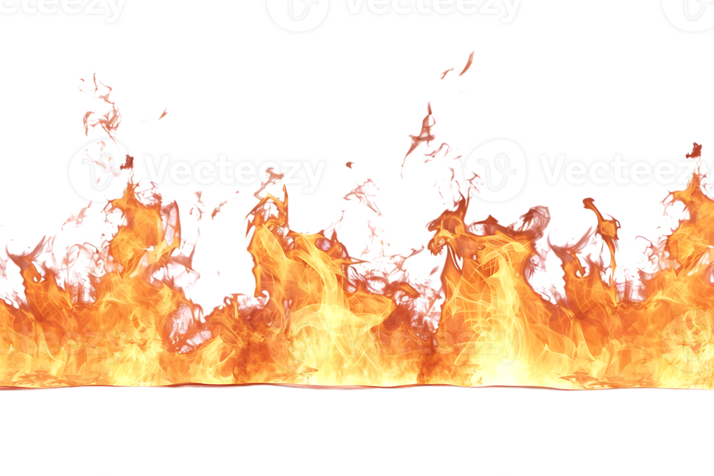 Fire horizon, isolated against a transparent background png