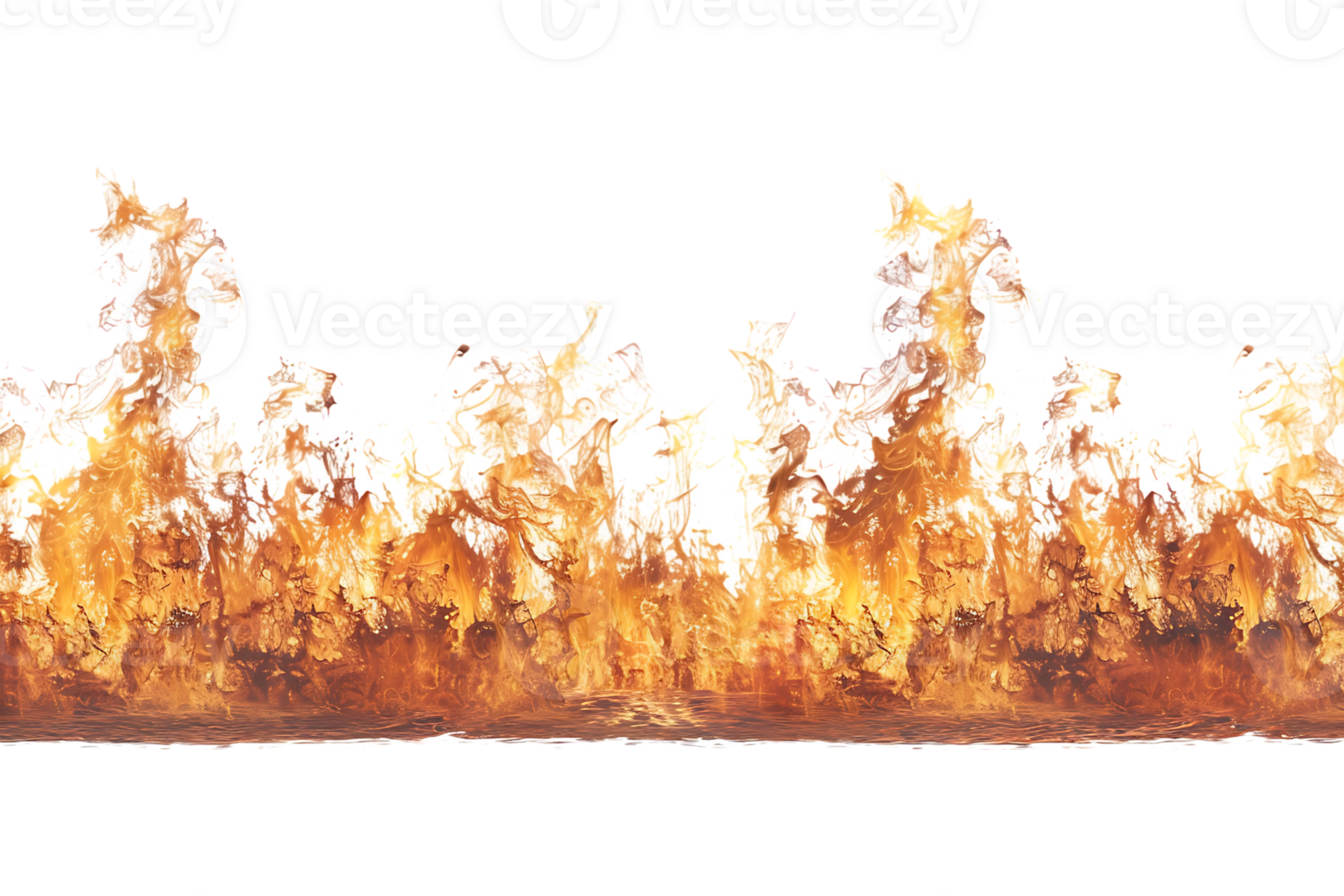Fire horizon, isolated against a transparent background png