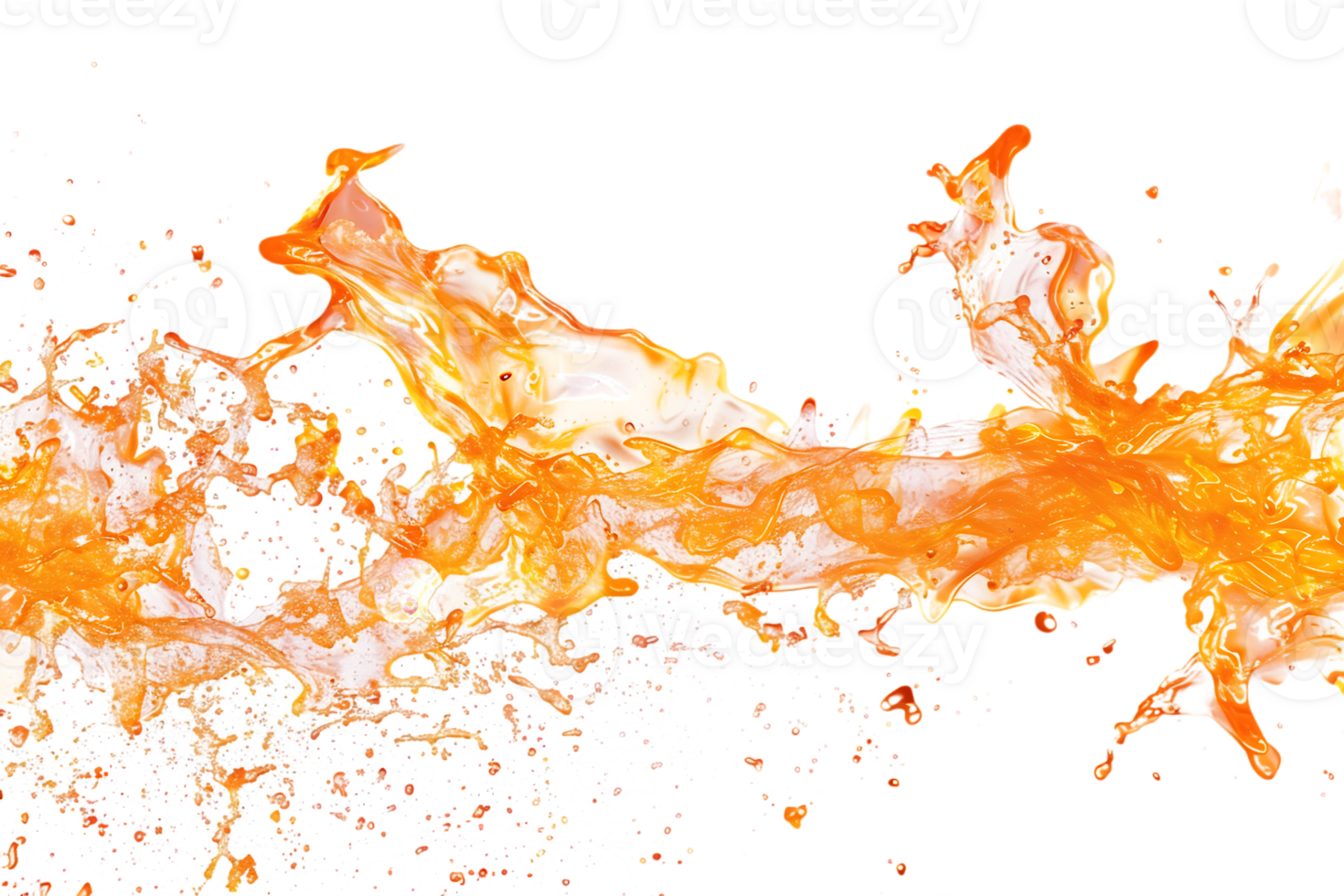 Fire splash spread, isolated against a transparent background png