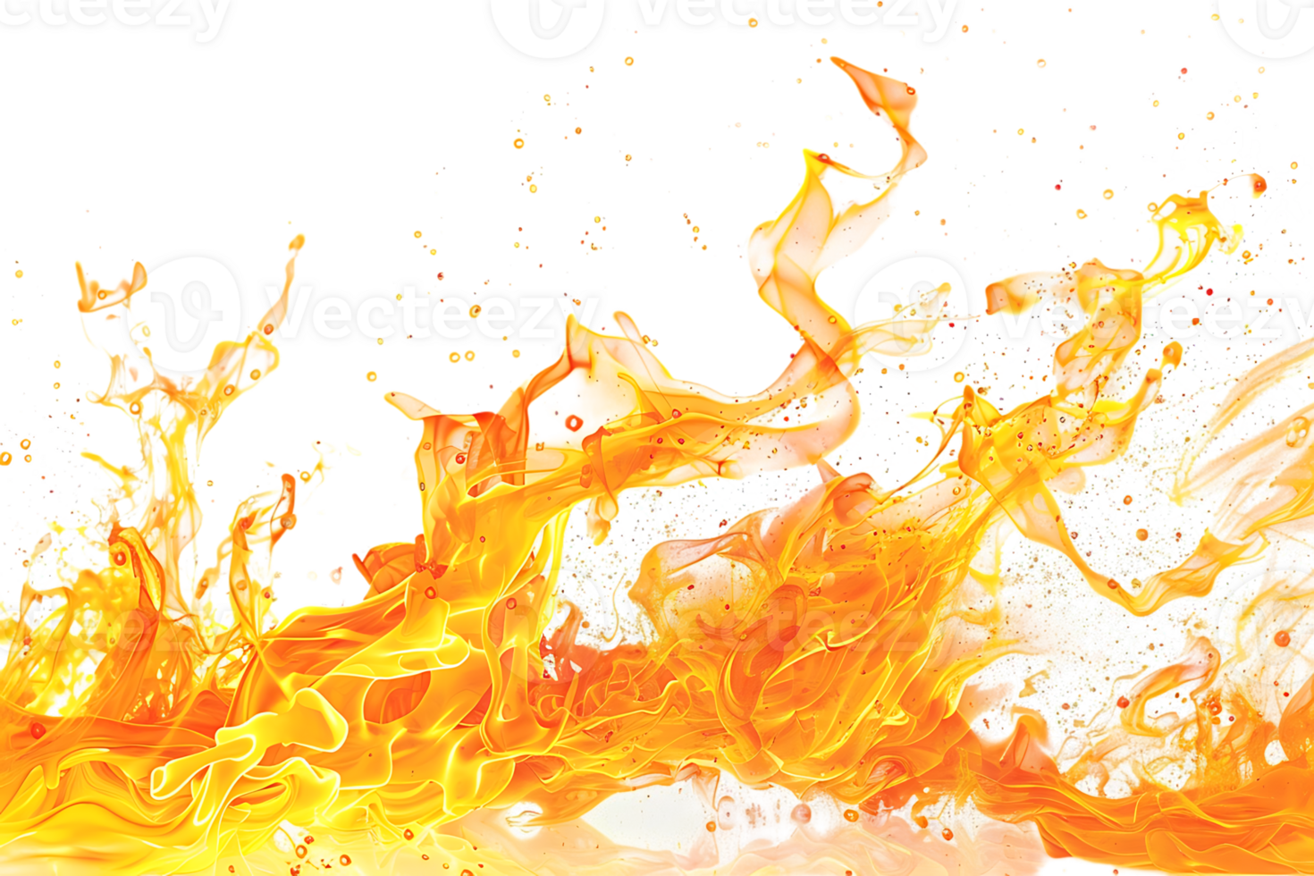 Fire splash spread, isolated against a transparent background png