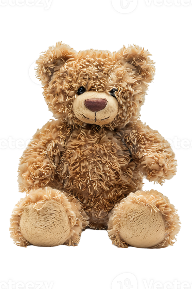 fluffy teddy bear isolated against a transparent background png