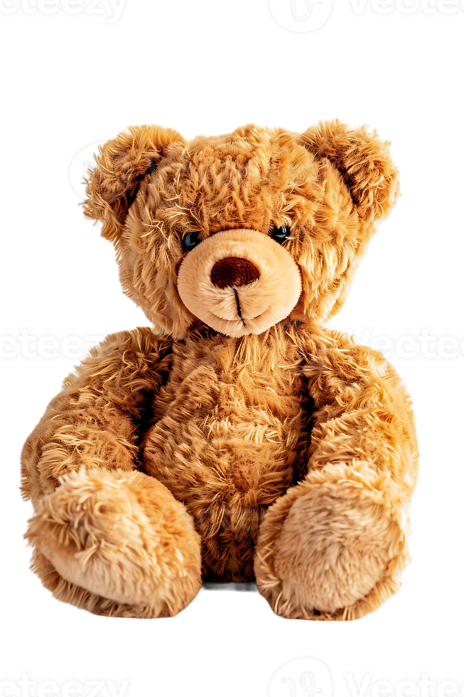 fluffy teddy bear isolated against a transparent background png