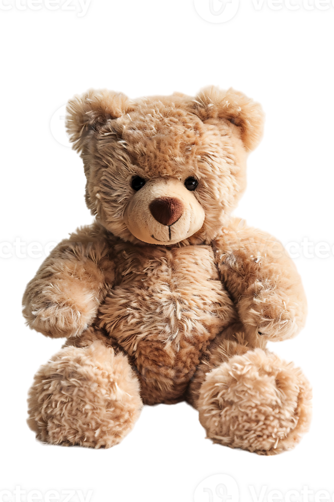 fluffy teddy bear isolated against a transparent background png