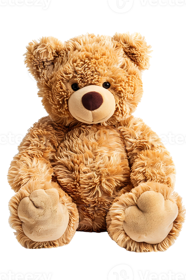 fluffy teddy bear isolated against a transparent background png