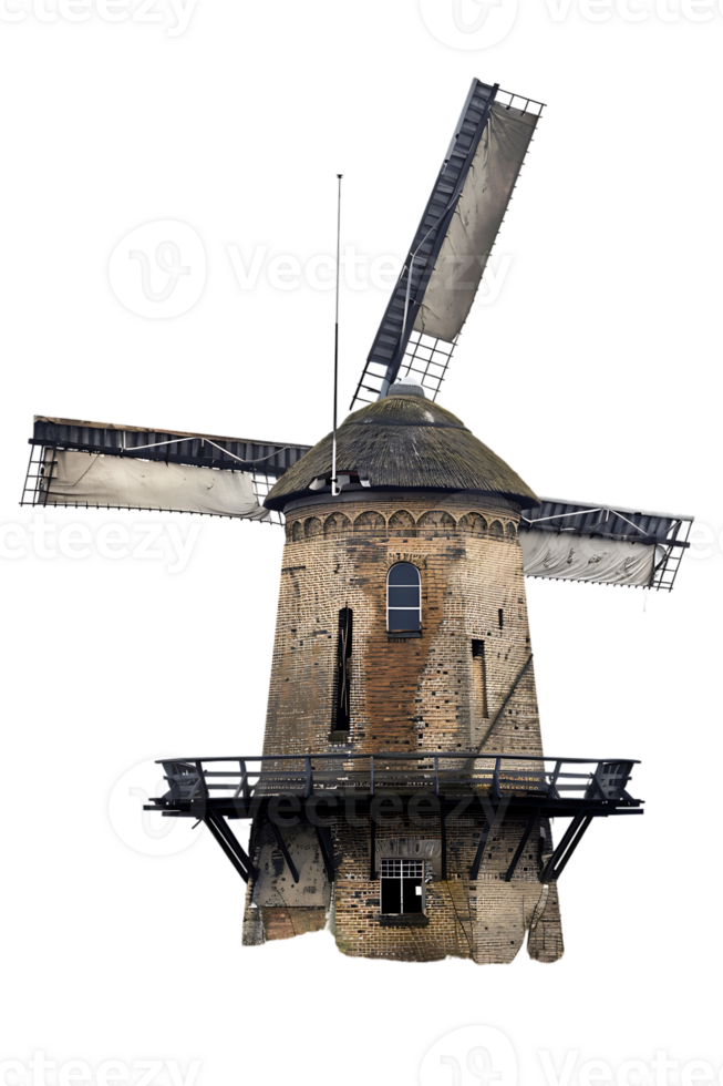 Windmill isolated against transparent background png