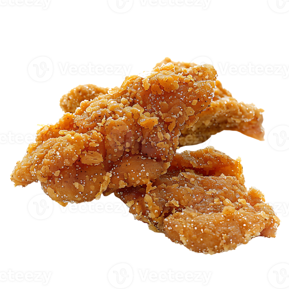 Fried crusted leg pieces, isolated against a transparent background png