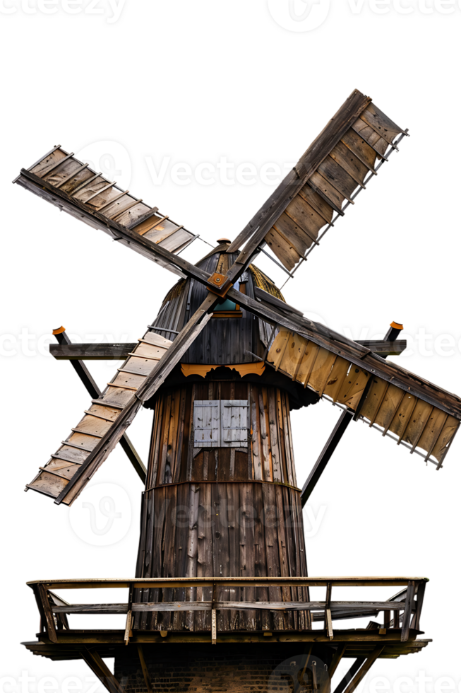 Windmill isolated against transparent background png