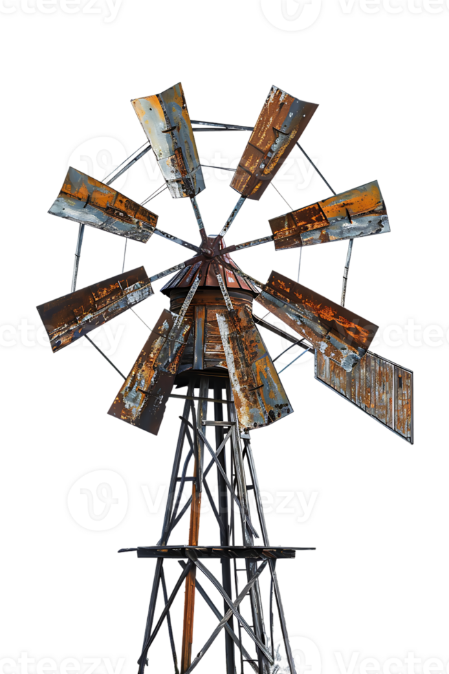 Windmill isolated against transparent background png