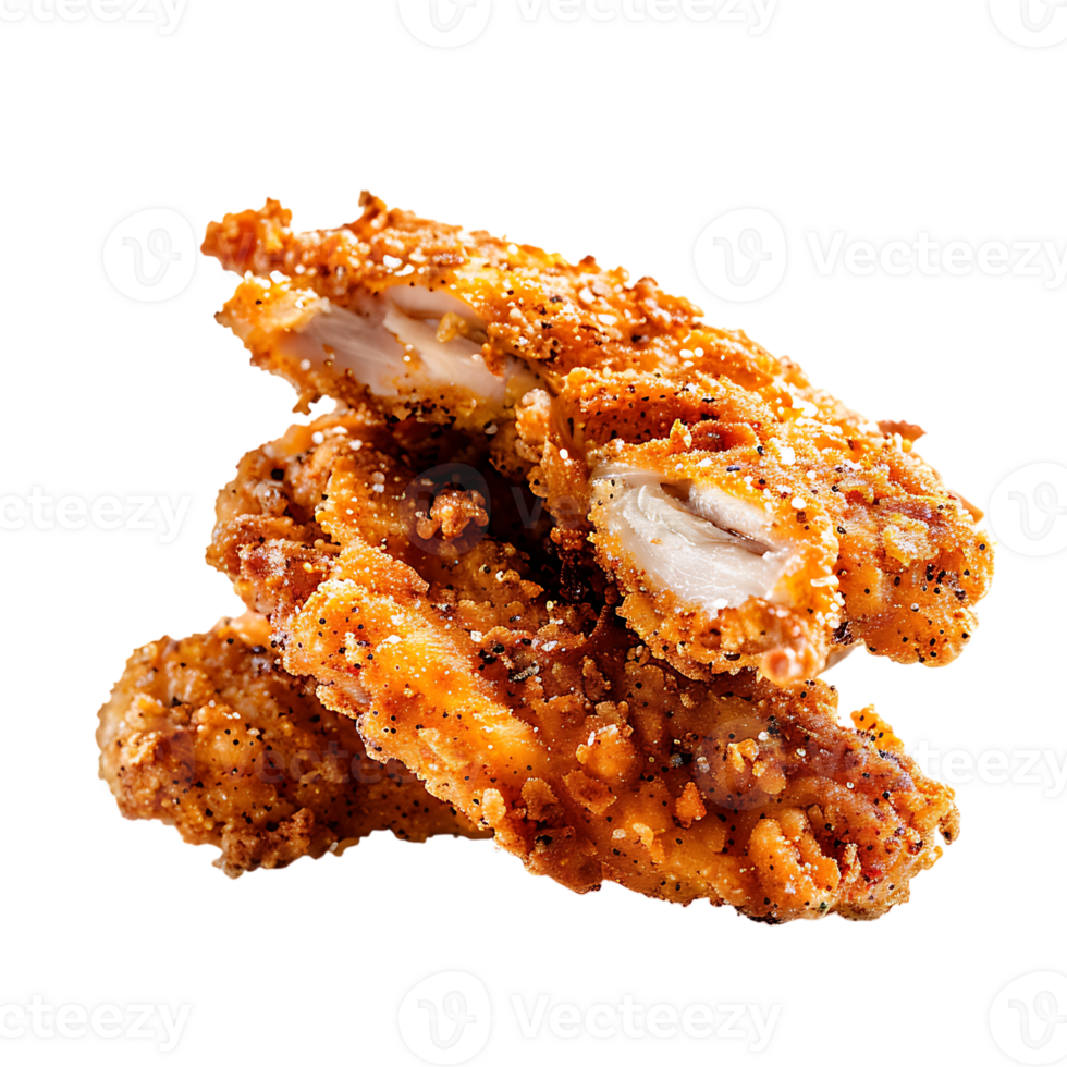 Fried crusted leg pieces, isolated against a transparent background png