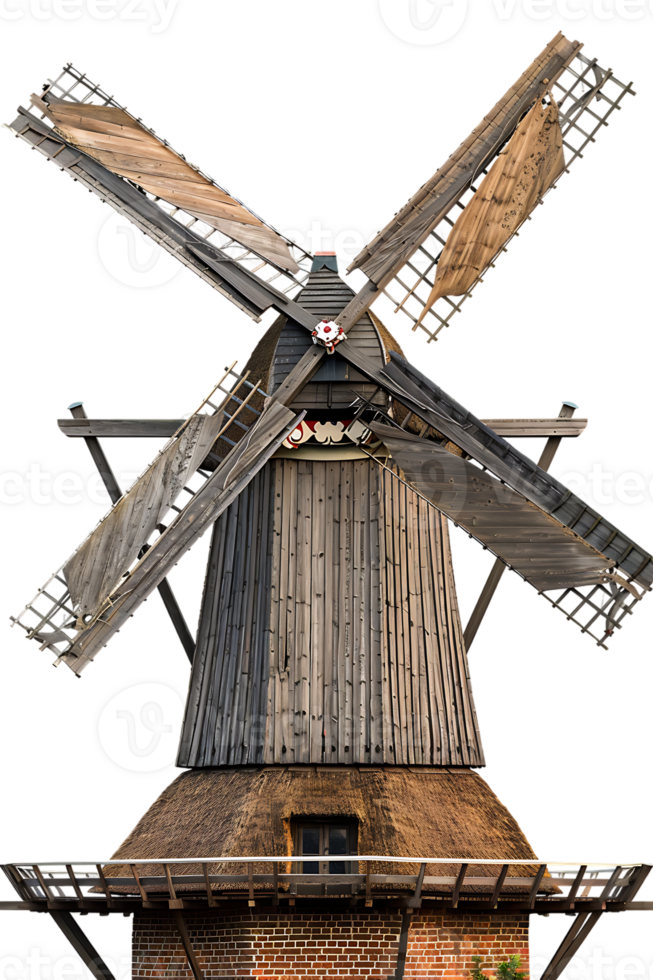 Windmill isolated against transparent background png