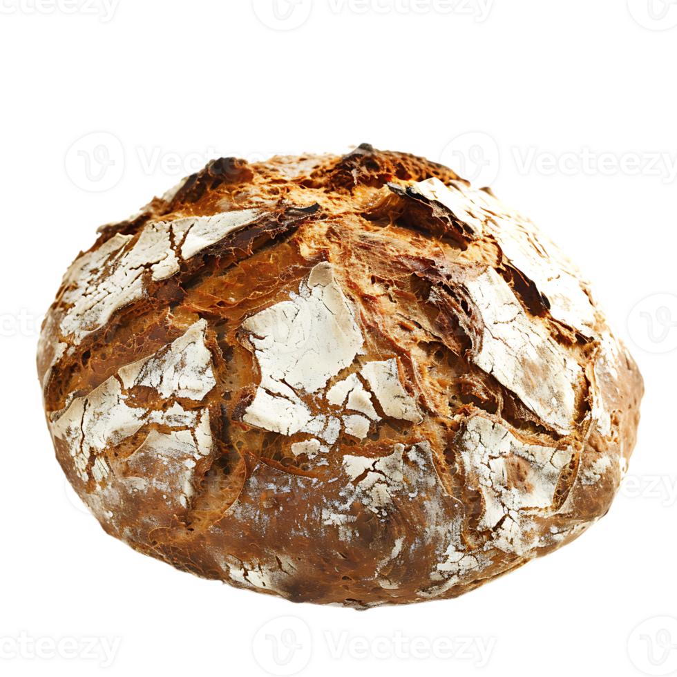 Freshly baked ancient grains bread, isolated against a transparent background png