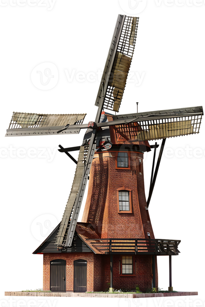 Windmill isolated against transparent background png