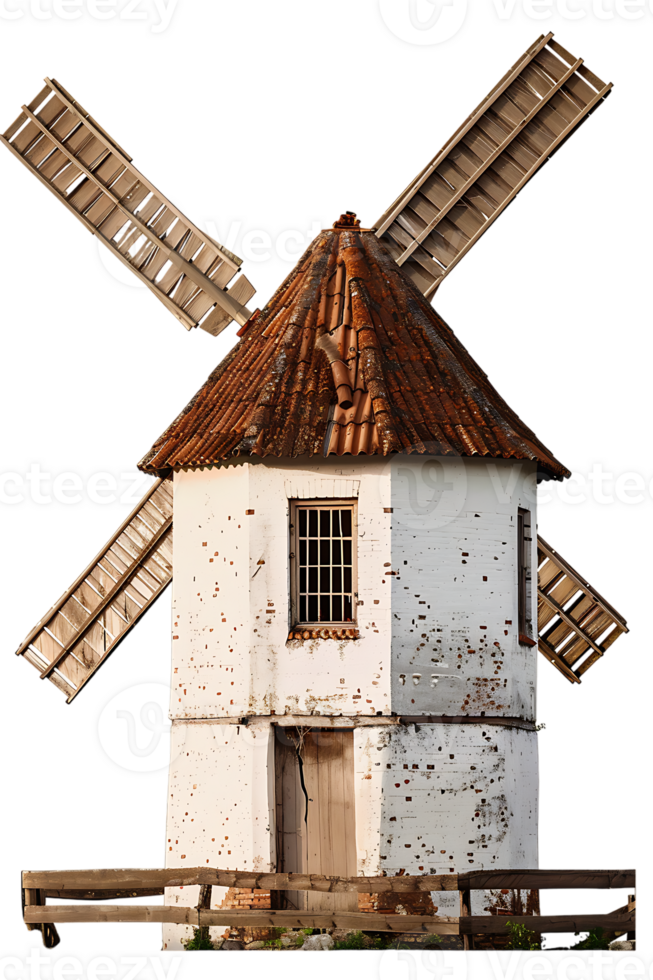 Windmill isolated against transparent background png