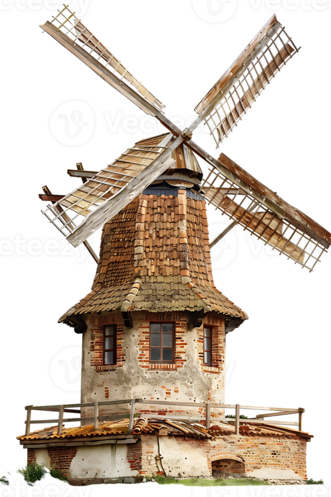 Windmill isolated against transparent background png