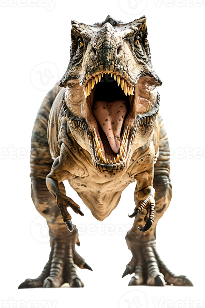 furious Tyrannosaurus Rex, standing alone against a transparent backdrop png