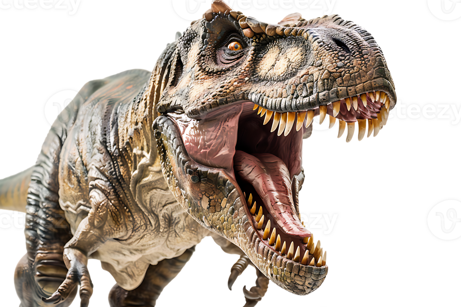 furious Tyrannosaurus Rex, standing alone against a transparent backdrop png