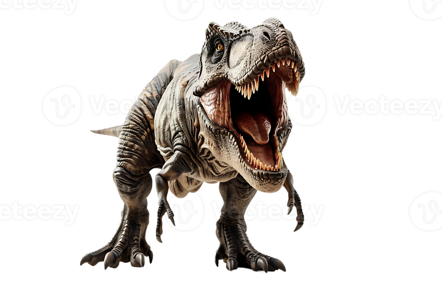 furious Tyrannosaurus Rex, standing alone against a transparent backdrop png