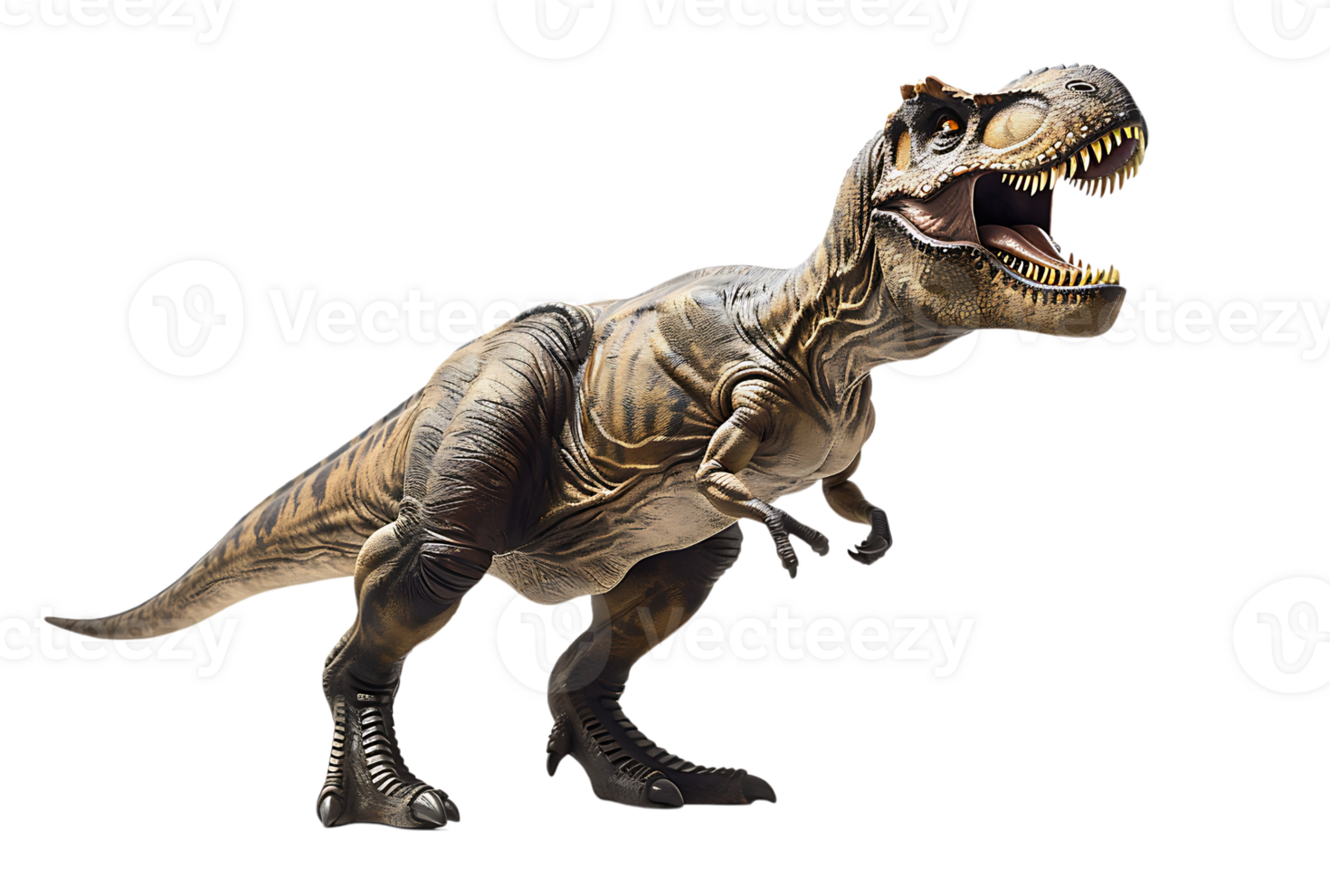 furious Tyrannosaurus Rex, standing alone against a transparent backdrop png