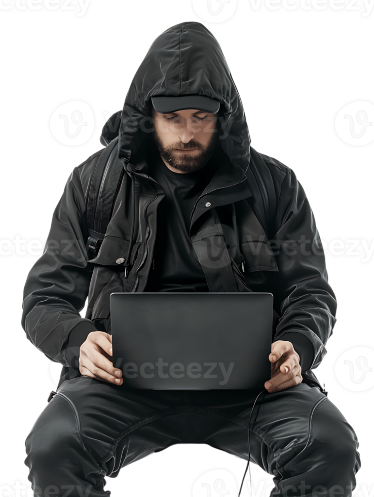 hacker isolated against a transparent background png