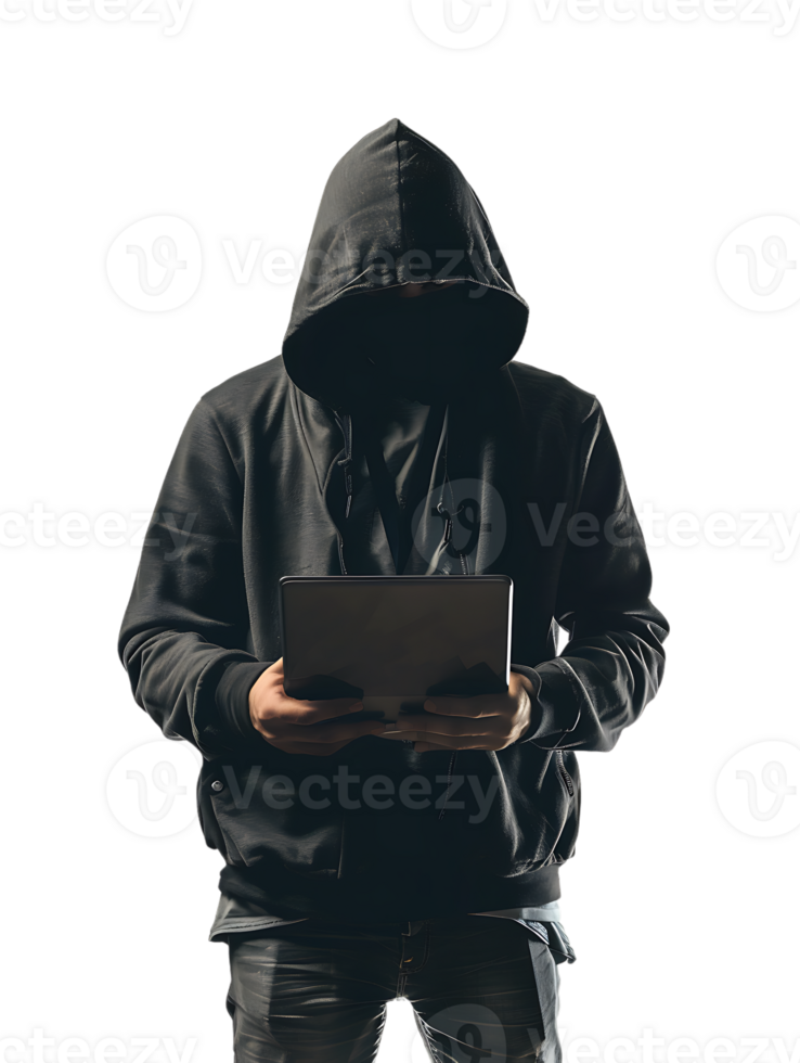 hacker isolated against a transparent background png