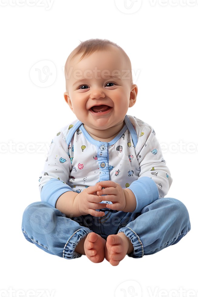 Happy baby, isolated against a transparent background png