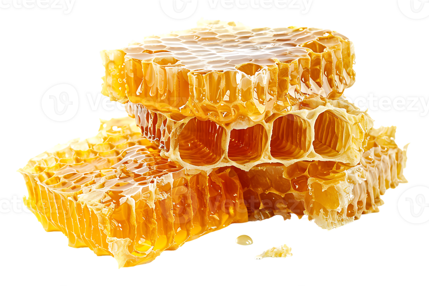 Honeycomb melting, isolated on transparent background png
