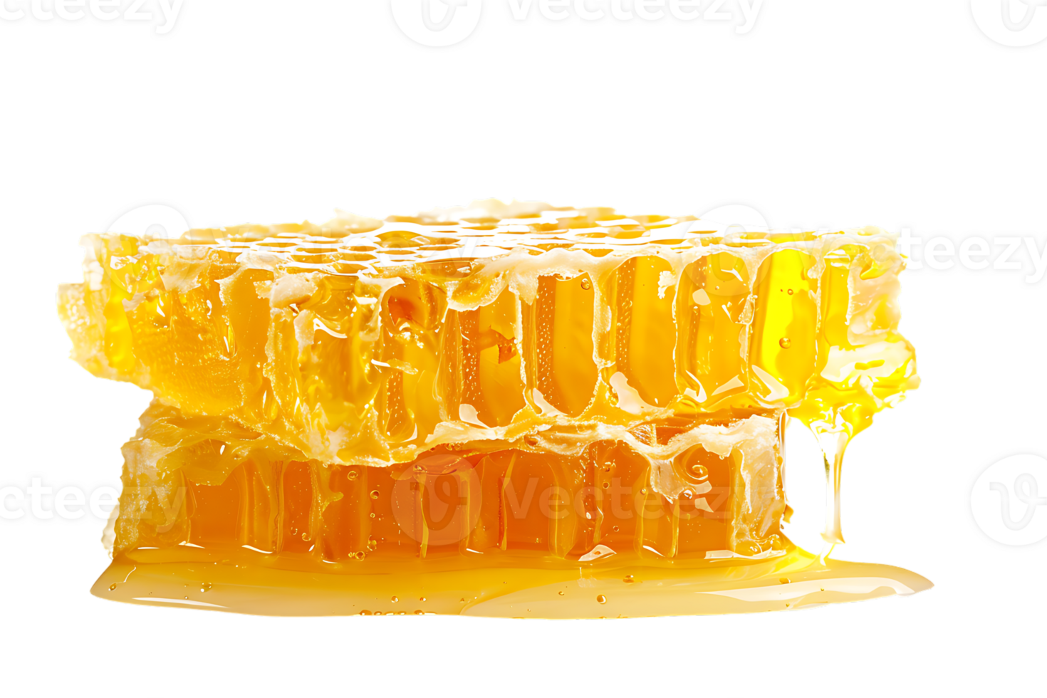 Honeycomb melting, isolated on transparent background png