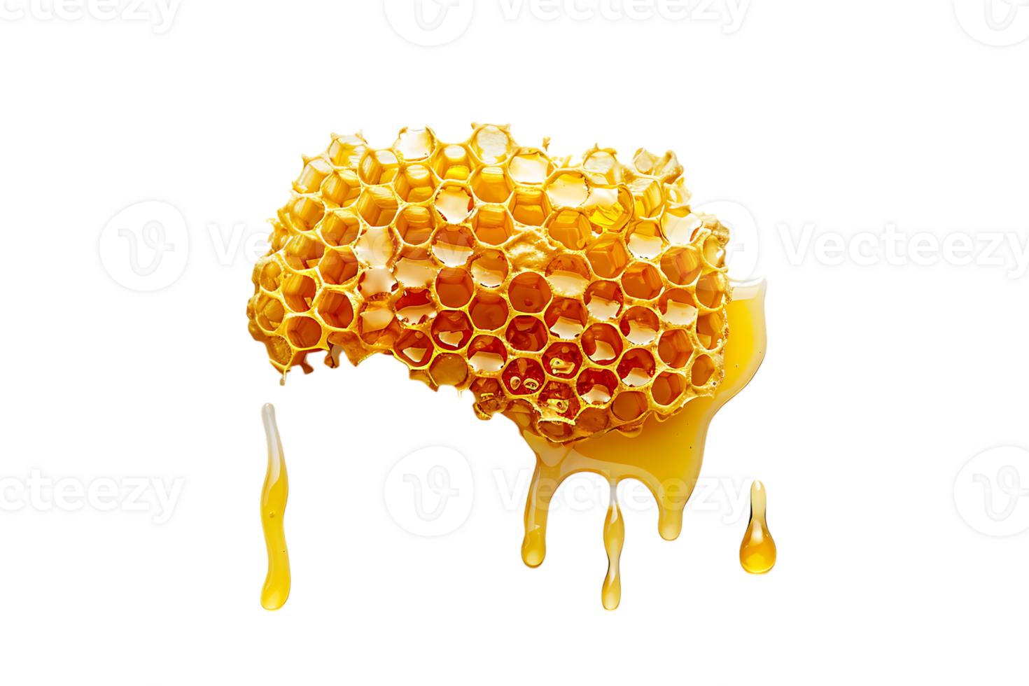 Honeycomb melting, isolated on transparent background png