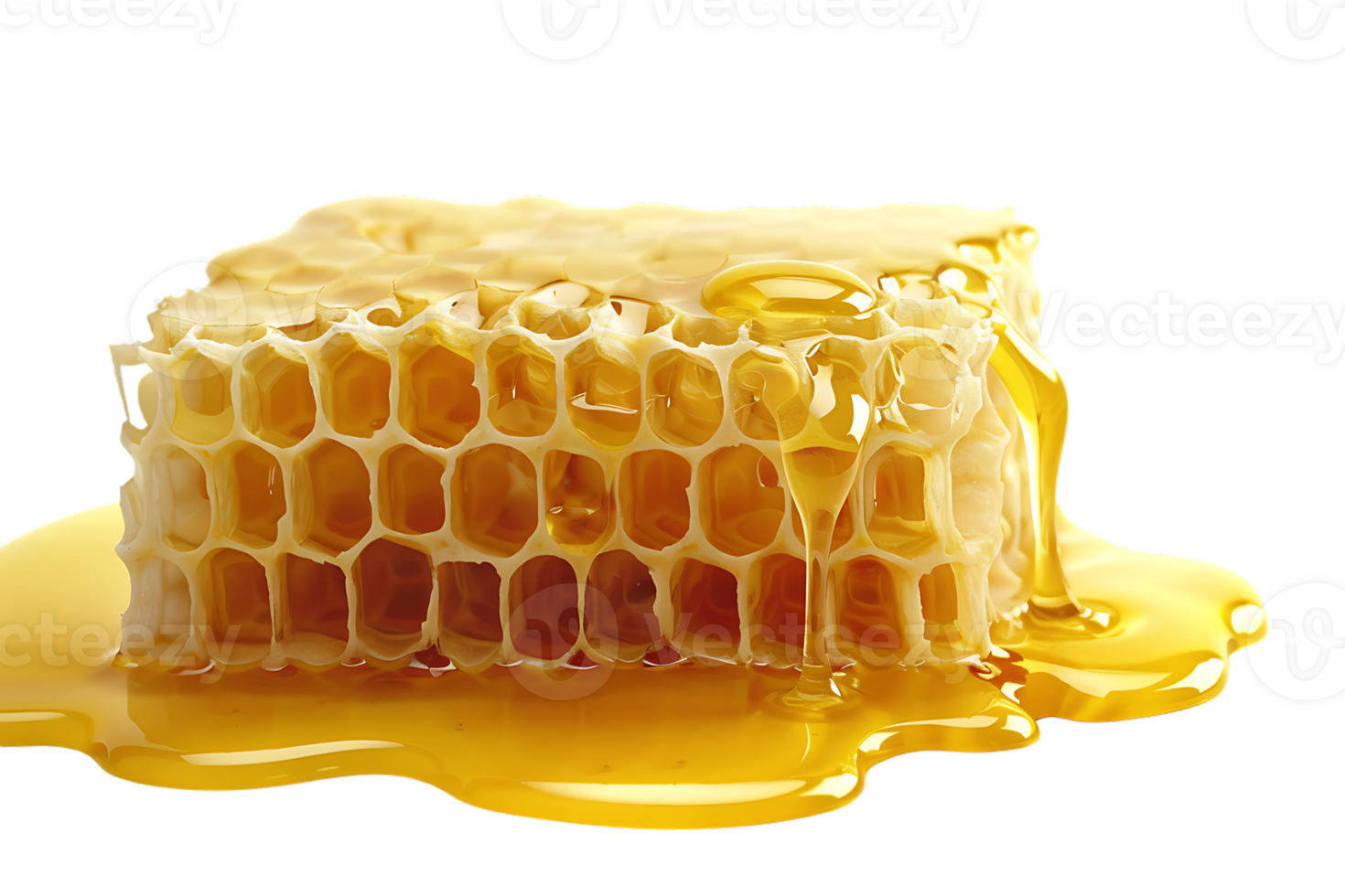 Honeycomb melting, isolated on transparent background png