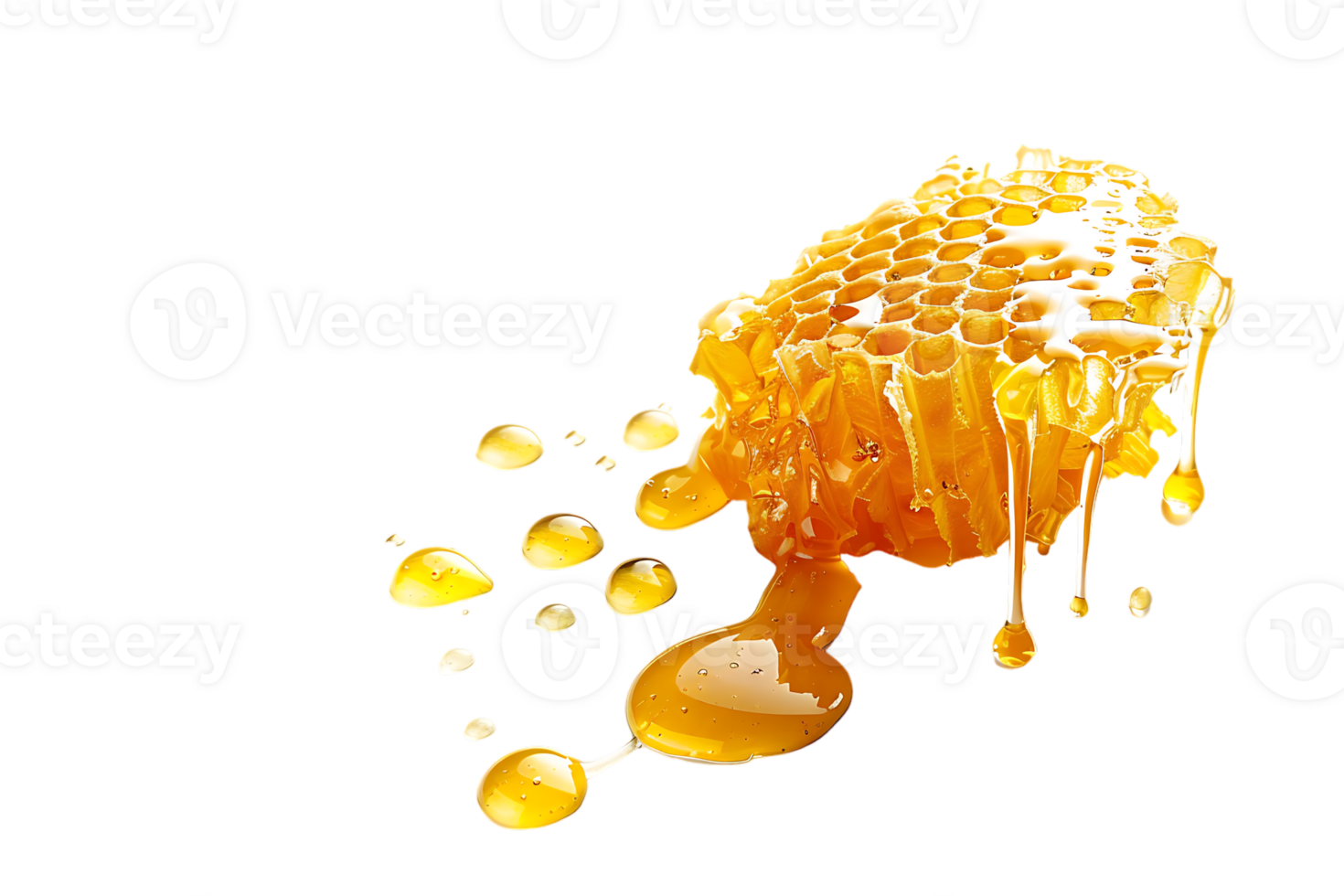 Honeycomb melting, isolated on transparent background png
