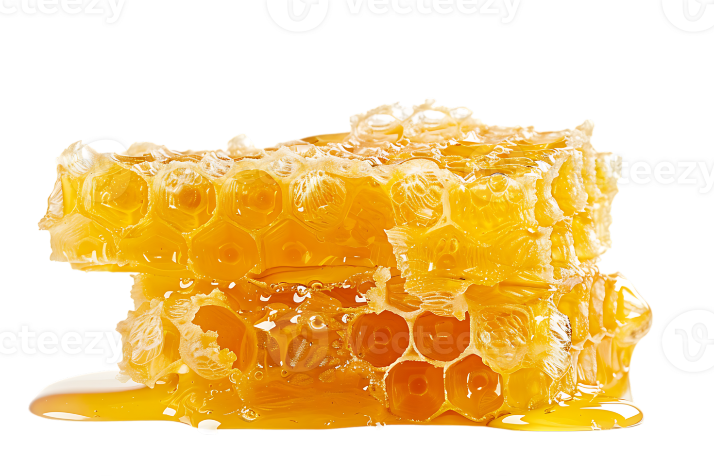 Honeycomb melting, isolated on transparent background png