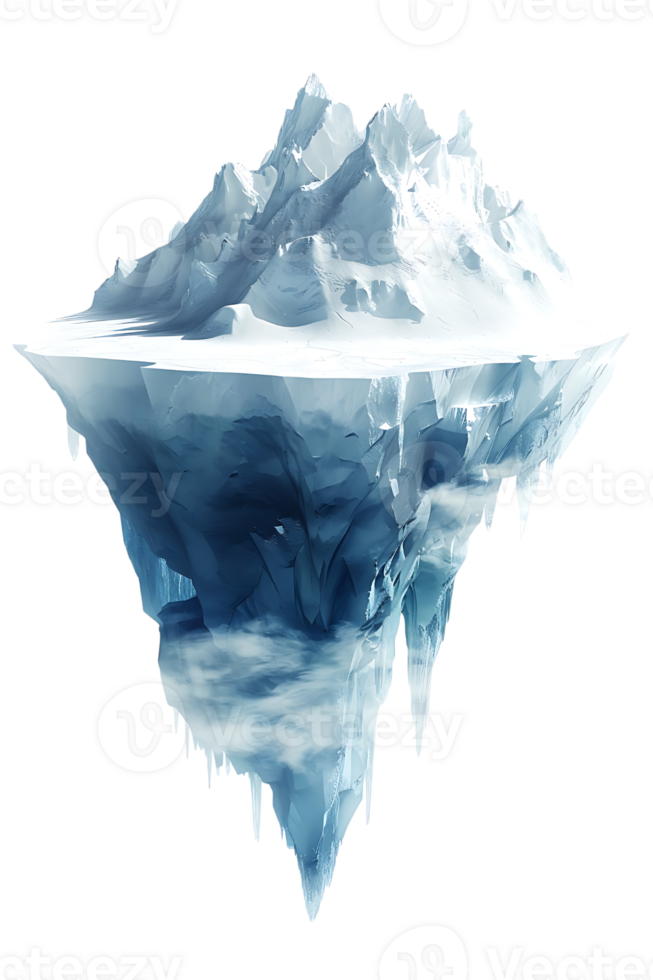 iceberg isolated against a transparent background png