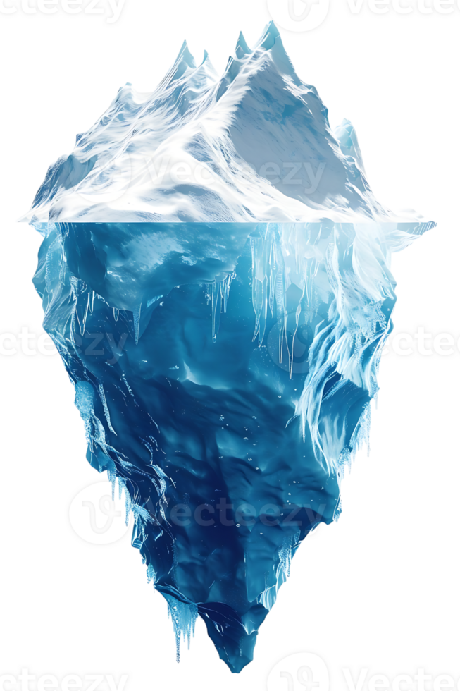 iceberg isolated against a transparent background png