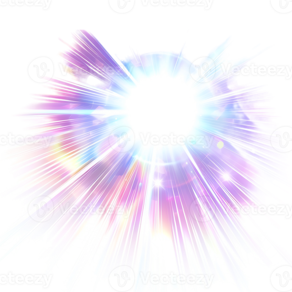 Lens flare star, isolated against a transparent background png