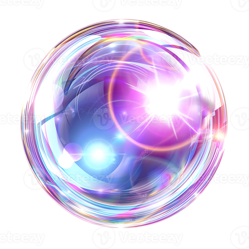 Lens flare star, isolated against a transparent background png