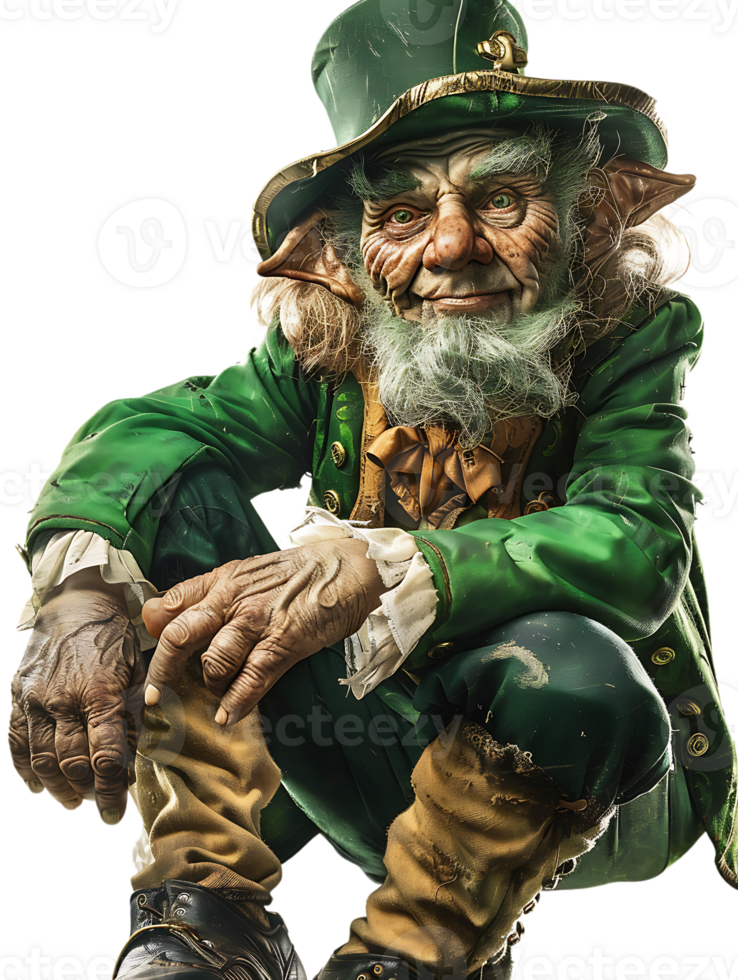 leprechaun sitting alone against a transparent background png