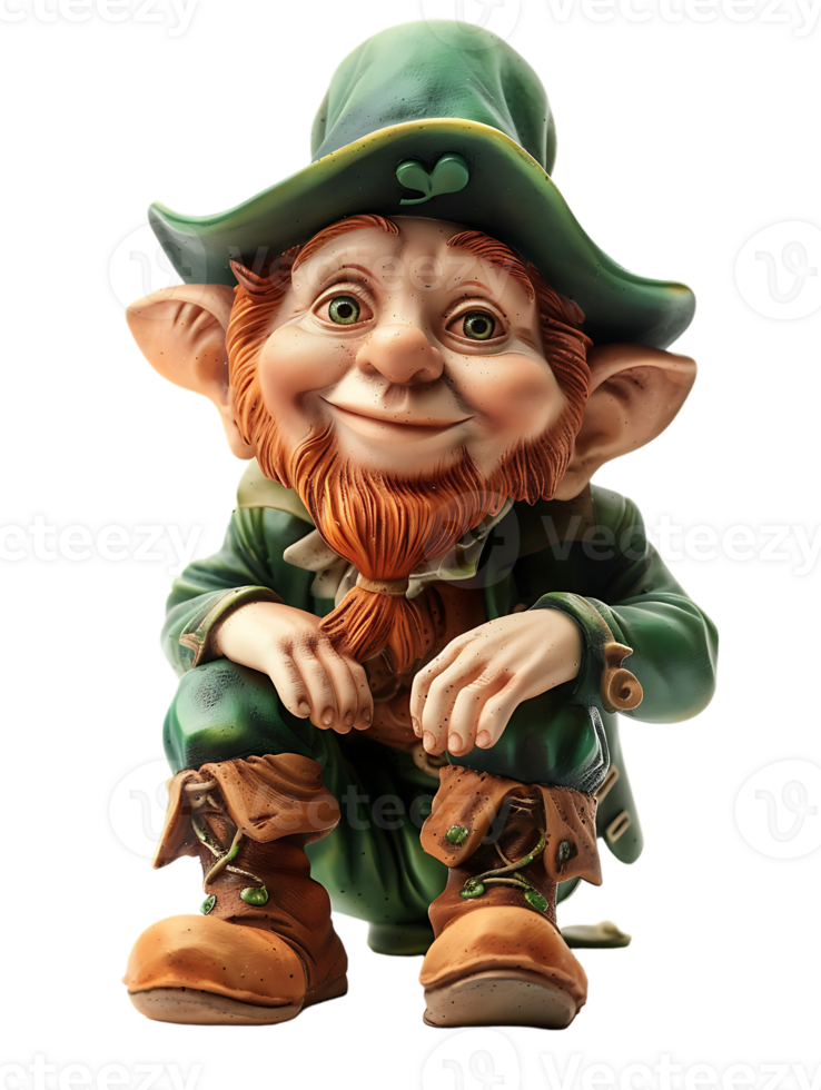 leprechaun sitting alone against a transparent background png