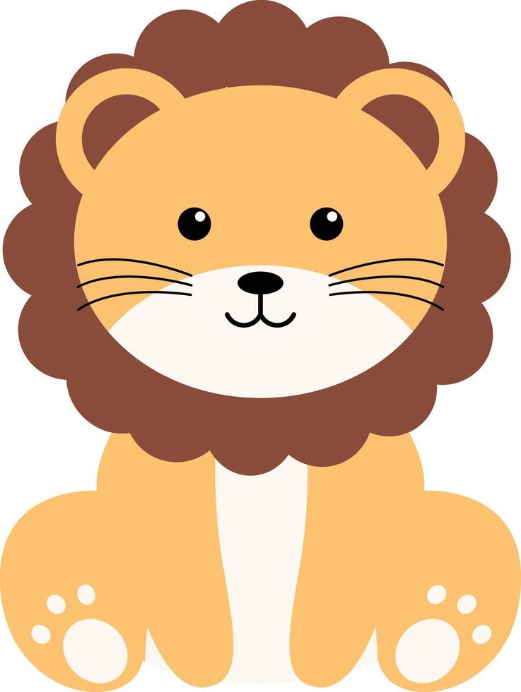 Cute Wildlife Clipart on White Background. Illustration in Cartoon Design Style. vector